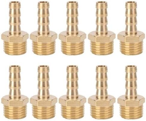 20 قطعة من وصلات خرطوم النحاس: 1/4 بوصة OD Barb x 1/4 بوصة ذكر NPT، لخطوط الهواء والوقود والزيت والسوائل، -65 درجة فهرنهايت إلى 250 درجة فهرنهايت in Kuwait