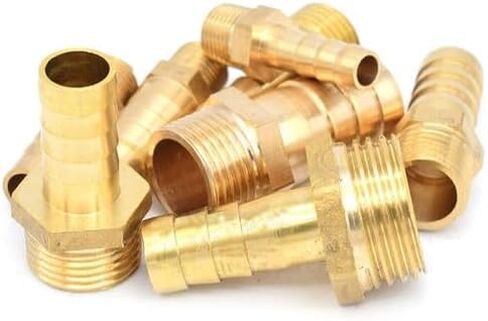 20 قطعة من وصلات خرطوم النحاس: 1/4 بوصة OD Barb x 1/4 بوصة ذكر NPT، لخطوط الهواء والوقود والزيت والسوائل، -65 درجة فهرنهايت إلى 250 درجة فهرنهايت in Kuwait