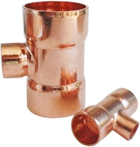 Pipe Fittings 54mm 67mm to 15 16 22 28 42mm Inner Diameter Tee, Tee 99.9% Copper End Feed Welded Pipe, Used for Air Conditioning (Color : 54mmx35mmx54mm) Plumbing Fittings in Kuwait