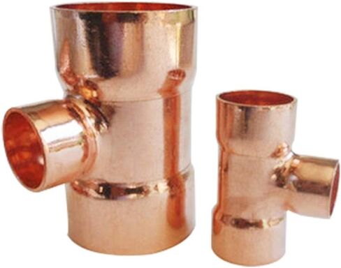 Pipe Fittings 54mm 67mm to 15 16 22 28 42mm Inner Diameter Tee, Tee 99.9% Copper End Feed Welded Pipe, Used for Air Conditioning (Color : 54mmx35mmx54mm) Plumbing Fittings in Kuwait