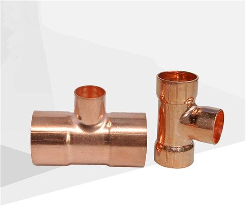 Pipe Fittings 54mm 67mm to 15 16 22 28 42mm Inner Diameter Tee, Tee 99.9% Copper End Feed Welded Pipe, Used for Air Conditioning (Color : 54mmx35mmx54mm) Plumbing Fittings in Kuwait