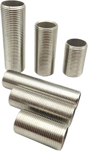 1/8" 1/4" 3/8 1/2" 3/4" 1" BSPP Male Thread 304 Stainless Steel Full Thread Nipple Pipe Fitting Connector Coupler (Length 150mm,1-1/2") Plumbing Fittings in Kuwait