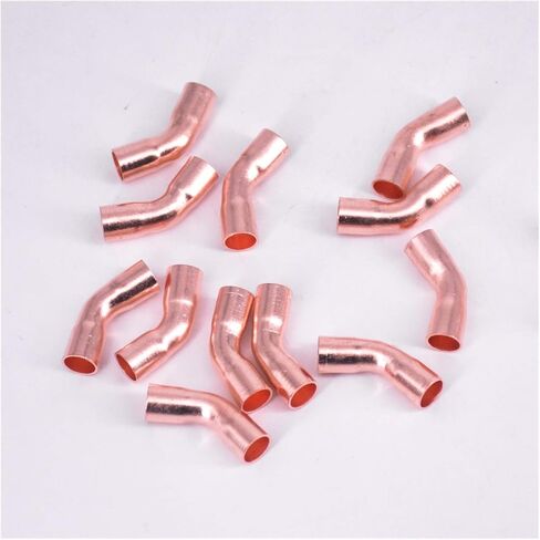 Pipe Fittings 28.6 32 35 38 42 45 50 54mm Inner Diameter Copper End Soldered 45 Degree Elbow Joint for Air Conditioning (Color : ID 32mm Wall 1.1mm) Plumbing Fittings in Kuwait