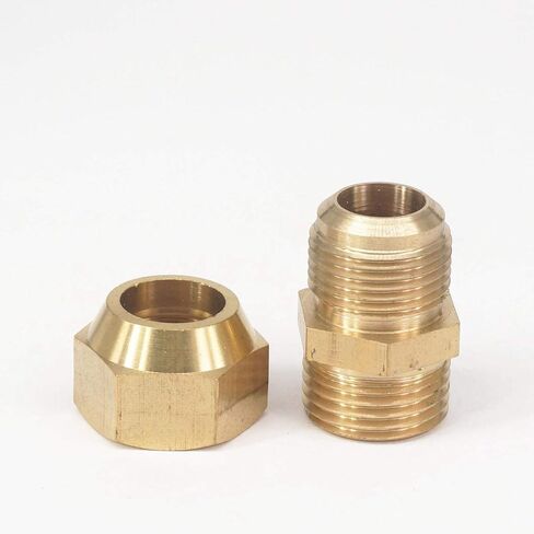 مضيئة أنبوب OD 14 مللي متر x 1/2 "ذكر النحاس مضيئة ذكر موصل أنبوب تركيب هوائي مع قصيرة مضيئة الجوز تركيبات سباكة in Kuwait