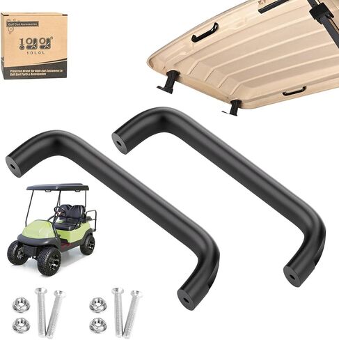 10L0L Golf Cart Roof Grab Handle for EZGO Club Car Yamaha Black Carbon Steel Rain-Resistant Passenger Assist Safety Handle Universal Roof Mount Hardware Included Truck Tractor Compatible in Kuwait
