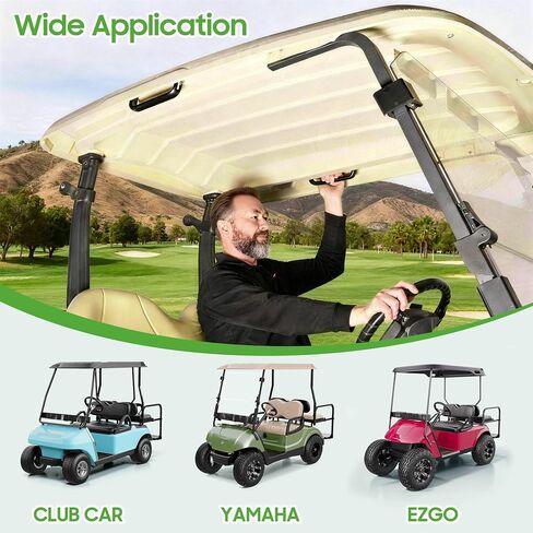 10L0L Golf Cart Roof Grab Handle for EZGO Club Car Yamaha Black Carbon Steel Rain-Resistant Passenger Assist Safety Handle Universal Roof Mount Hardware Included Truck Tractor Compatible in Kuwait