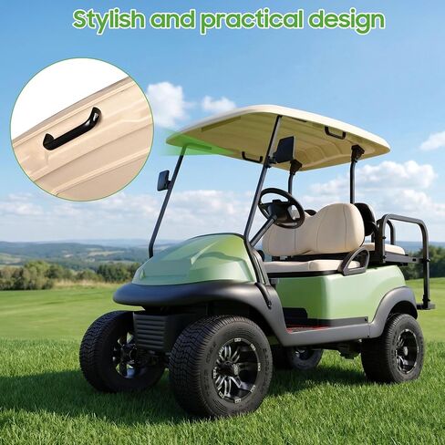 10L0L Golf Cart Roof Grab Handle for EZGO Club Car Yamaha Black Carbon Steel Rain-Resistant Passenger Assist Safety Handle Universal Roof Mount Hardware Included Truck Tractor Compatible in Kuwait