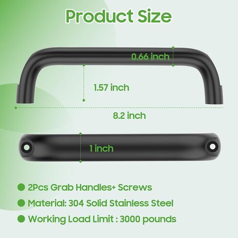 10L0L Golf Cart Roof Grab Handle for EZGO Club Car Yamaha Black Carbon Steel Rain-Resistant Passenger Assist Safety Handle Universal Roof Mount Hardware Included Truck Tractor Compatible in Kuwait