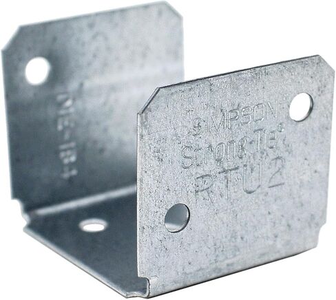 Simpson Strong-Tie RTU2 RTU 18-Gauge Galvanized Rigid Tie Connector for 2X Joist, 2X Post (Pack of 100) in Kuwait