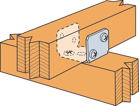 Simpson Strong-Tie RTU2 RTU 18-Gauge Galvanized Rigid Tie Connector for 2X Joist, 2X Post (Pack of 100) in Kuwait