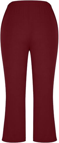 Women's Yoga Capri Pants Side Zipper High Waist Leggings Crop Straight Leg Lounge Athletic Exercise Workout Capris in Kuwait
