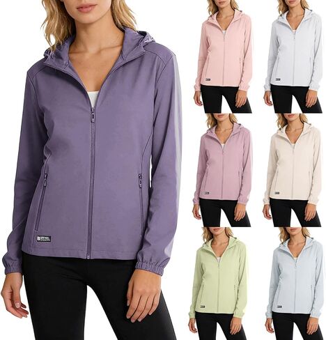 Women's UPF 50+ Sun Protection Lightweight Jacket Loose Full Zip Hoodies Outdoor Ice Silk Hiking Sun Shirts in Kuwait