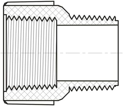 تركيبات أنابيب PVC من سلسلة 434 - تمديد الناهض - الجدول 40 (أبيض) - 3/4 بوصة (FIPT×MIPT) 20 قطعة/سعة تدفق عالية/السباكة والري وحمام السباحة والمنتجع الصحي/NSF معتمد (434-007) in Kuwait