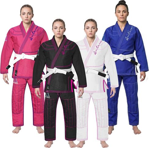 Antares BJJ Gi للسيدات، خفيف الوزن IBJJF Legal Jiu Jitsu Gi مع قماش منكمش مسبقًا وحزام مجاني للتدريب والمنافسة in Kuwait