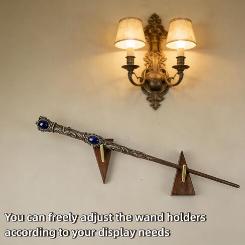 Wall Mount Wizard Wand Display Magic Wands Stand 2 Pcs Black Walnut Triangle Shape for Wizard Wand Home Office Display (Regular & Reverse) in Kuwait