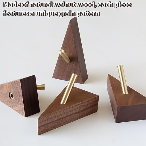 Wall Mount Wizard Wand Display Magic Wands Stand 2 Pcs Black Walnut Triangle Shape for Wizard Wand Home Office Display (Regular & Reverse) in Kuwait