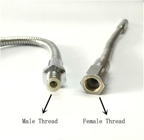 1/4" 3/8" 1/2" Metal Flat Nozzle Flexible Round Nozzle Water Oil Coolant Pipe Hose 700mm to 1000mm Lathe Switch (Size : A-Male 1000mm, Color : 1/2 inch) Plumbing Fittings in Kuwait