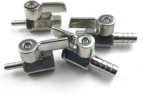 1 قطعة 1/2 "أنثى 10 مللي متر صمام كروي NPT 304 خرطوم من الفولاذ المقاوم للصدأ ذيل 2 طريقة تركيبات سباكة in Kuwait