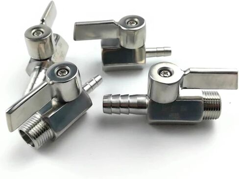 1 قطعة 1/2 "أنثى 10 مللي متر صمام كروي NPT 304 خرطوم من الفولاذ المقاوم للصدأ ذيل 2 طريقة تركيبات سباكة in Kuwait