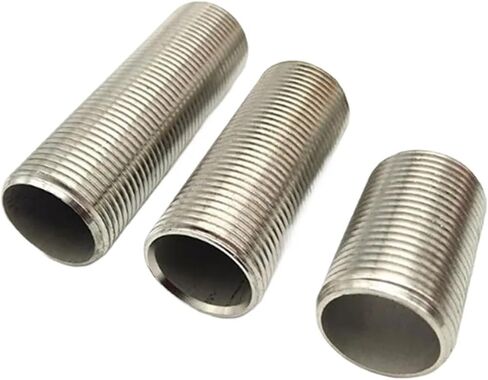 1/8" 1/4" 3/8 1/2" 3/4" 1" BSPP Male Thread 304 Stainless Steel Full Thread Nipple Pipe Fitting Connector Coupler (Length 30mm,1-1/4") Plumbing Fittings in Kuwait