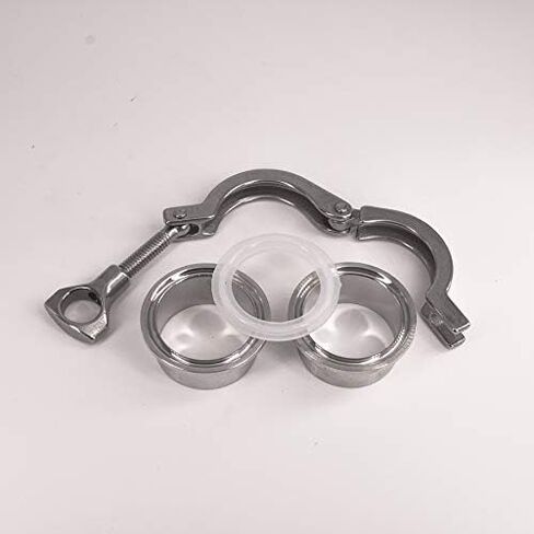 2 "ثلاثي المشبك x 45 مللي متر 1-3/4" الأنابيب OD الفولاذ 2 قطعة SS304 حلقات اللحام + 1 قطعة SS304 المشبك + 1 قطعة طوقا تركيبات السباكة in Kuwait