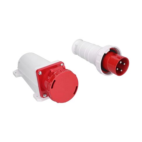 موصل قابس صناعي 63A 4Pin 3 المرحلة مجموعة مقابس AC380V ‑ 415V الطاقة مقاوم للماء الكهربائية لصناعة الزراعة in Kuwait