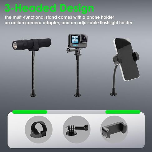 Kayak Gooseneck Phone Holder Mount, Fits Kayak Standard Track Systems, Equipped with Replaceable Plug, Gooseneck Mount for 4-7" Smartphone, Action Cameras, Small Flashlight in Kuwait