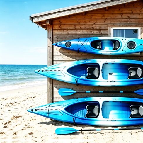 خطافات كاياك تثبت على الحائط، رف تخزين المرآب لألواح التزلج على الجليد Canoe SUP in Kuwait