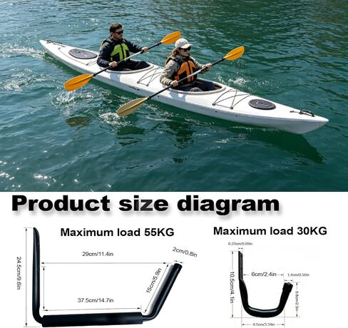 خطافات كاياك تثبت على الحائط، رف تخزين المرآب لألواح التزلج على الجليد Canoe SUP in Kuwait