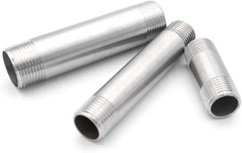 1/8 "1/4" 3/8 "1/2" 3/4 "1" 2" ذكر موضوع متساوي تمديد أنبوب وصلة أنابيب 304 الفولاذ المقاوم للصدأ موصل 100/200/300/400 مللي متر (50 مللي متر ، 1/2") in Kuwait