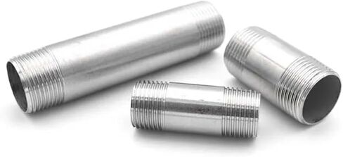 1/8 "1/4" 3/8 "1/2" 3/4 "1" 2" ذكر موضوع متساوي تمديد أنبوب وصلة أنابيب 304 الفولاذ المقاوم للصدأ موصل 100/200/300/400 مللي متر (200 مللي متر ، 1/8") in Kuwait