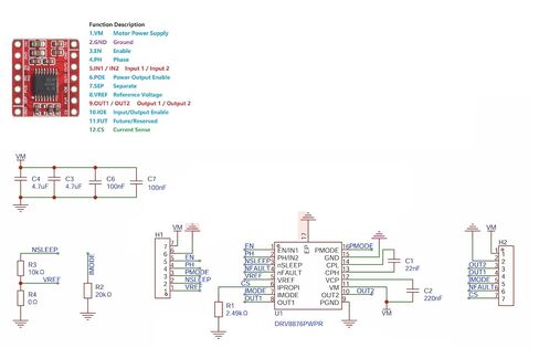 2 قطعة DRV8876 3.5A واحد نحى موتور تيار مباشر لوحة للقيادة ، 4.5-37 فولت H-Bridge PWM وحدة التحكم في السرعة in Kuwait