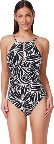 Profile by Gottex High Neck One Piece- Beaded Front Ladder Design, Adjustable Halter Straps, Built-in Soft Cups in Kuwait