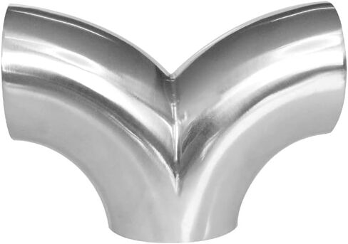 Pipe OD Butt Welding Y-Shaped Elbow 3 Way SUS 304 Stainless Sanitary Fitting Spliter Homebrew Beer Wine(19mm x 1.5mm) in Kuwait