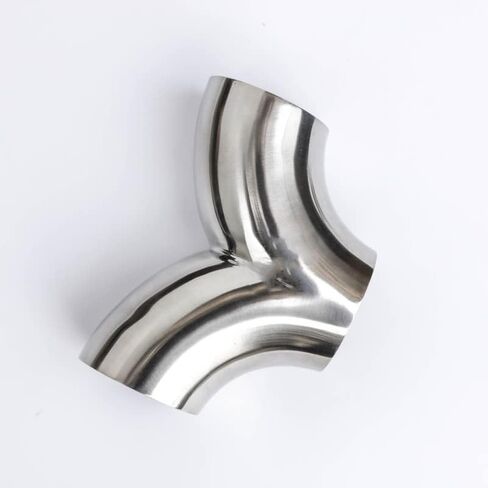Pipe OD Butt Welding Y-Shaped Elbow 3 Way SUS 304 Stainless Sanitary Fitting Spliter Homebrew Beer Wine(19mm x 1.5mm) in Kuwait