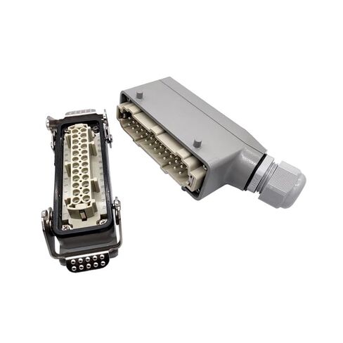 موصلات شديدة التحمل HDC-HE-024-1/2/3/4 F/M 24pin موصل الطيران الصناعي المستطيل التوصيل 16A 500V اتصال المسمار (Hdc-he-024-4) in Kuwait