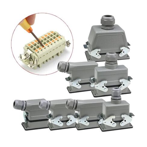 Heavy Duty Connector 6-10-16-24-32-48 Core Pin Industrial Plug Socket(48 core top Outlet) in Saudi Arabia