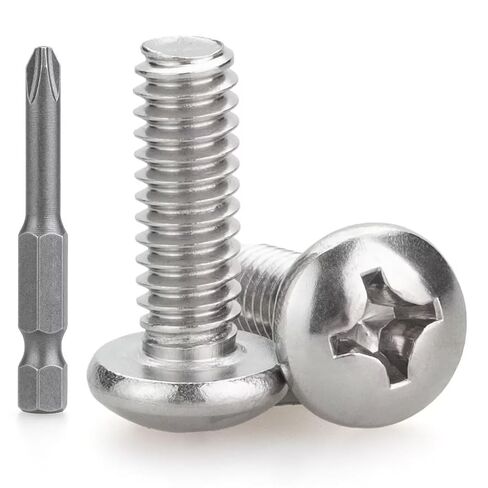 #10-32 x 3/8" (30 PCS) Pan Head Machine Screws, 304 Stainless Steel, Phillips Drive, Full Thread, with Anti-Strip Matching Bit, for 3D Printer Hotend, RC Hobby, Electronics & Precision Repairs in Kuwait