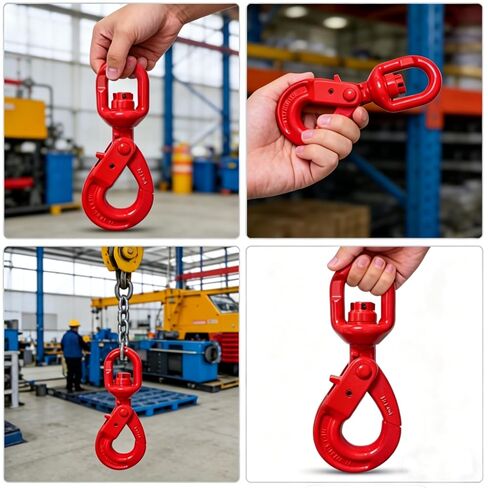 خطاف قفل ذاتي دوار من الدرجة 80 WLL 2470Lbs-1Pack in Kuwait