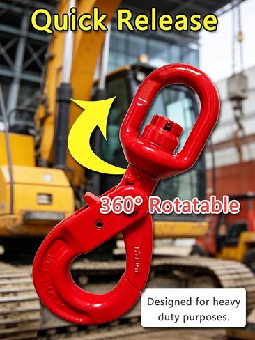 خطاف قفل ذاتي دوار من الدرجة 80 WLL 2470Lbs-1Pack in Kuwait