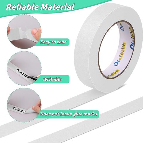 4 Rolls White Painters Tape Bulk 4 inch x 60 Yards, Total 240 Yd, Painters Masking Tape No Residue Wall Painting Tape Artist Tape Trim Edge Finishing Tape for Wall Painting Decoration DIY Supplies in Saudi Arabia
