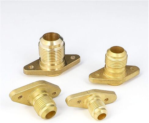 تجهيزات الأنابيب 45 درجة SAE 1/4" 3/8" 1/2" 3/4" تركيب أنبوب القرن، مع قاعدة لمكيف الهواء بصمام الإغلاق (اللون: يناسب أنبوب OD 12.7 مم) تجهيزات السباكة in Kuwait