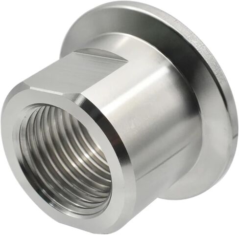 1pc KF40 1-1/2" Stainless Steel PT Internal Thread Vacuum Flange Joint Milled Edge Inner Thread Joint Plumbing Fittings in Kuwait