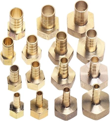 Brass Hose Fitting 4mm 6mm 8mm 10mm Tail 1/8" 1/4" 1/2" 3/8" Female Thread Copper Connector Joint Coupler (12mm Brad,1/8") Plumbing Fittings in Kuwait