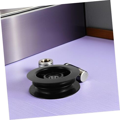 ukcoco 2pcs رافعة شوكية عجلة بكرة مزدوجة الأخدود النايلون تحمل الأسطوانة لدليل خرطوم هيدروليكي 3 طن استبدال دليل الأسطوانة للرفع الصناعي in Kuwait