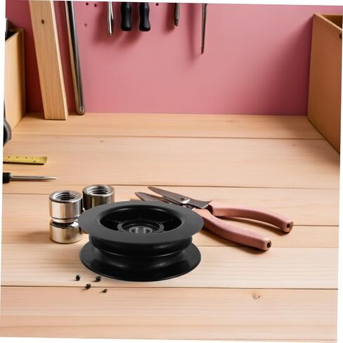 ukcoco 2pcs رافعة شوكية عجلة بكرة مزدوجة الأخدود النايلون تحمل الأسطوانة لدليل خرطوم هيدروليكي 3 طن استبدال دليل الأسطوانة للرفع الصناعي in Kuwait