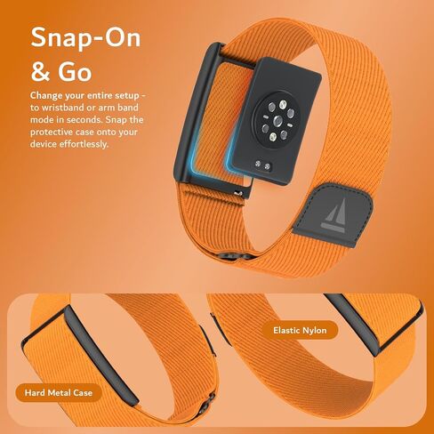 TUDIA 2 في 1 ذات الرأسين وسوار المعصم متوافق مع حزام Amazfit Helio [الجراب والحزام فقط]، حماية شديدة التحمل مع ذراع/معصم قابل للتعديل وقابل للتمدد in Kuwait