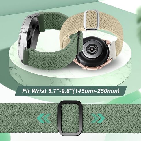 عبوتان من الأربطة المضفرة سريعة التحرير 20 مم متوافقة مع Garmin Venu، Forerunner 55/165/245/645، Vivoactive 6/5/3، شريط قابل للتعديل لـ Amazfit Active/Bip 3 in Kuwait