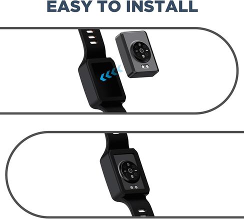 لحزام السيليكون لتتبع اللياقة البدنية Amazfit Helio، حزام بديل متوافق مع جهاز تعقب اللياقة البدنية Amazfit Helio، ملحقات حزام بديلة ناعمة خفيفة الوزن مقاومة للخدش (أسود أزرق داكن) in Kuwait