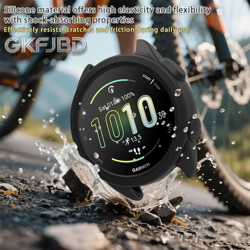 واقي شاشة وحافظة متوافقة مع Garmin Forerunner 165 & Forerunner 165 Music، طبقة حماية من الزجاج المقوى عالي الدقة وحافظات ناعمة من السيليكون (عبوة من 3+2) in Kuwait